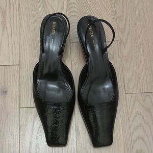 New!!!! KHAITE Black Patent Leather Roosevelt Pumps
